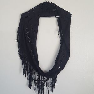 Suede circle scarf